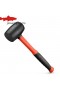 Double-Sided Soft-Head Rubber Hammer with Shock-Absorbing Fiber Handle
