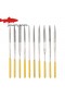 10-Piece Diamond Needle File Set with Fine File Handles