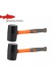 Rubber Hammer with Black Plastic Handle and Non-slip Handle