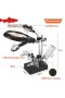 3-in-1 LED Magnifying Glass with Auxiliary Clip and Soldering Iron Stand for Welding and Repairs