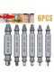 6Pcs Set Damaged Screw Extractor Broken Bolts Screws Remover Extractor Center Drill Bit Set Woodworking Tools 