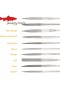 10-Piece Diamond Needle File Set with Fine File Handles