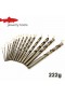 15-Piece Yellow Coated M35 Cobalt Twist Drill Bits for Precision Drilling