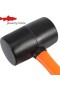 Rubber Hammer with Black Plastic Handle and Non-slip Handle