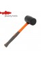 Rubber Hammer with Black Plastic Handle and Non-slip Handle