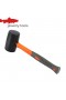Rubber Hammer with Black Plastic Handle and Non-slip Handle