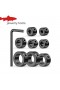 Adjustable Drill Bit Depth Stop Collar Set with Allen Wrench and Positioning Rings