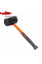 Rubber Hammer with Black Plastic Handle and Non-slip Handle