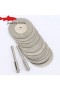 10-Piece 30mm Diamond Cut-Off Wheel Set with 2 x 3mm Mandrels – Mini Saw Blades for Rotary and Dremel Tools