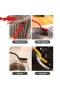 3PCS Gas Stove Cleaning Long Handle Brush to Remove Oil Nylon Steel Copper Wire Combination Dead Angle Gap Stove Brush 