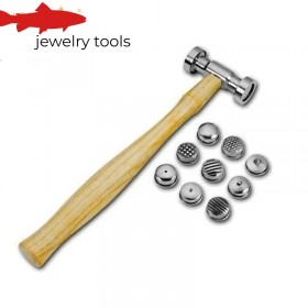 Interchangeable Texturing Hammer with 9 Texture Faces