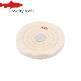 White Soft Cotton Polishing Wheel Benchtop Sander with Shaft Hole