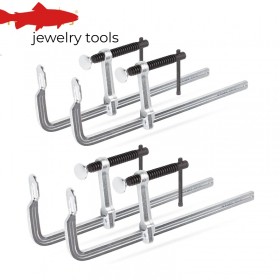 4-Piece Heavy Duty Forged Steel F-Clamp for Metalworking