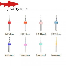 Precision Carbide Gun Drill Bit Set, 0.1-1.2mm for CNC PCB