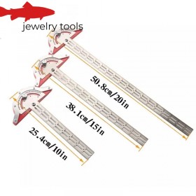 Precision Stainless Steel Angle Protractor – Carpenter’s Edge Measuring Tool for Woodworking