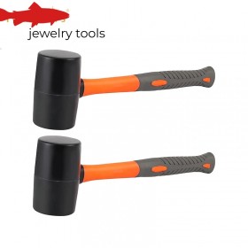 Rubber Hammer with Black Plastic Handle and Non-slip Handle