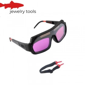  Óculos de soldagem com escurecimento automático, óculos de proteção antirreflexo para soldagem a arco de argônio e segurança ocular.