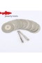  Set di 10 dischi da taglio diamantati da 30 mm con 2 mandrini da 3 mm – Mini lame per utensili rotanti e Dremel