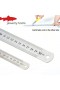  Righello metrico a doppia faccia in acciaio inossidabile con scala in pollici, strumento di misurazione resistente per ufficio e progetti fai-da-te