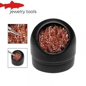  Kit per la pulizia della punta del saldatore con supporto in filo metallico e strumenti di dissaldatura.