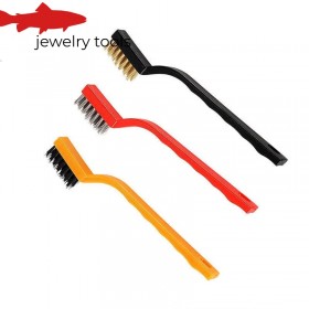  Set di 3 spazzole a manico lungo per la pulizia di fornelli a gas, per rimuovere olio, con setole in nylon, acciaio e rame, ideali per angoli difficili da raggiungere.