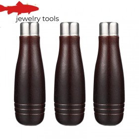  Set da 3 pezzi con manico in legno e custodia in metallo per lima.