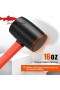  Ciocan dublu din cauciuc cu cap moale și mâner din fibră absorbantă de șocuri