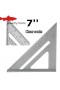  Riglă triunghiulară din aliaj de aluminiu de 7" - echer de precizie îngroșat pentru prelucrarea lemnului și măsurarea unghiurilor
