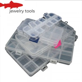  Organizator de depozitare din plastic cu 6-28 compartimente pentru bijuterii și materiale artizanale