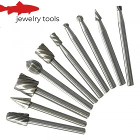  Kit de 10 pile rotative din oțel rapid pentru proiecte DIY și prelucrarea lemnului