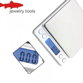  Högprecisions digital köks- och smyckesvåg, 500 g/0,01 g till 3 kg/0,1 g med dubbla brickor