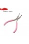  Alicates de punta curva de color rosa