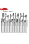 Kit de fresas de carburo de tungsteno de 1/4" para trabajos de carpintería de precisión y tallado de metales.
