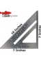  Regla triangular de aleación de aluminio de 7" – Escuadra de precisión engrosada para carpintería y medición de ángulos