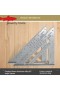  Regla triangular de aleación de aluminio de 7" – Escuadra de precisión engrosada para carpintería y medición de ángulos