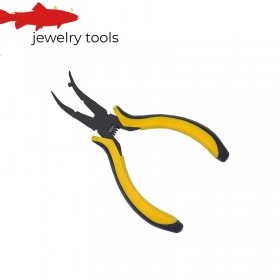  Alicates de eslabones de bola curvados, herramienta para joyería