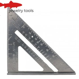  7 tommer trekantlineal i aluminiumslegering – fortykket præcisionsvinkel til træbearbejdning og vinkelmåling