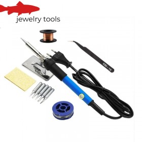  7-in-1 elektrische soldeerboutset met instelbare temperatuur, 60W las- en reparatiegereedschap, 220V/110V