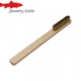  Brosse de ponçage en fil de cuivre avec manche en bois - Brosse de nettoyage antirouille