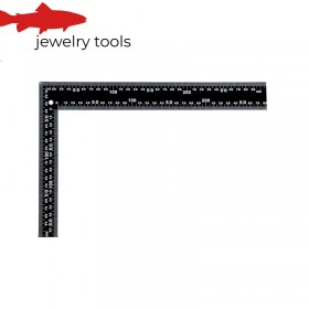  Metallwinkelmesser 300 x 200 mm – Doppelskala SAE & Metrisch, ideal für die Lederverarbeitung – präzise Messungen