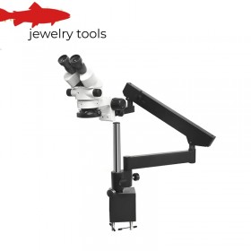  Στερεοσκοπικό μικροσκόπιο ζουμ Katway Binocular, φως LED 56 λαμπτήρων, βάση με βραχίονα